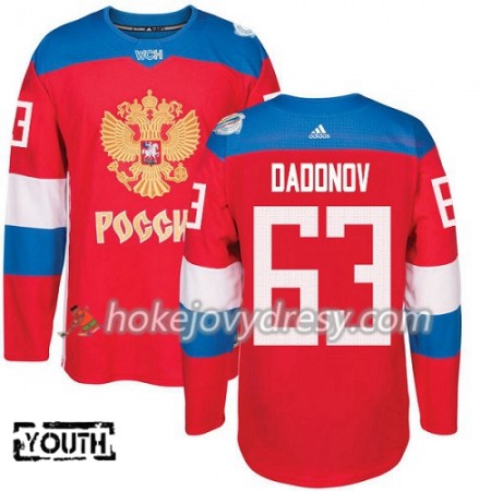 Dětské Hokejový Dres Rusko Evgenii Dadonov 63 Světový pohár v ledním hokeji 2016 Červená Premier